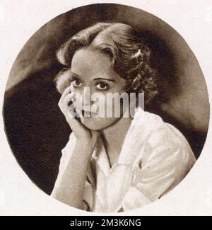 Bette Davis (1908 - 1989), attrice americana in 'Dangerous', per la quale è stata insignita di un A.M.P.S. per la migliore performance dello schermo data da una donna nel 1935. Foto Stock