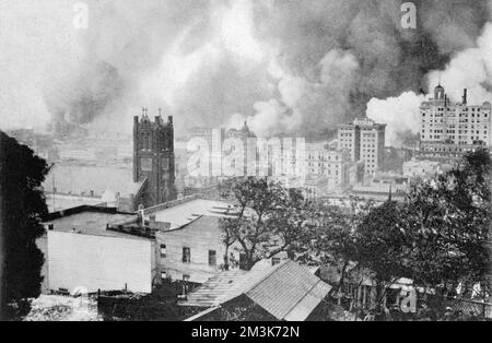 Il terremoto di San Francisco del 18 aprile 1906 Foto Stock