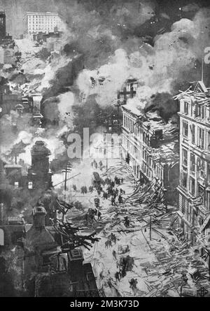 Il terremoto di San Francisco del 18 aprile 1906 Foto Stock