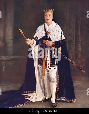 Principe Edoardo di Galles, successivamente Re Edoardo VIII e Duca di Windsor (1894-1972) dopo la sua investitura come Principe di Galles nel 1911. Data: 19th dicembre 1936 Foto Stock