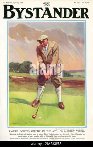 Famosi golfisti catturati nel The Act. N. 8. Harry Vardon Foto Stock