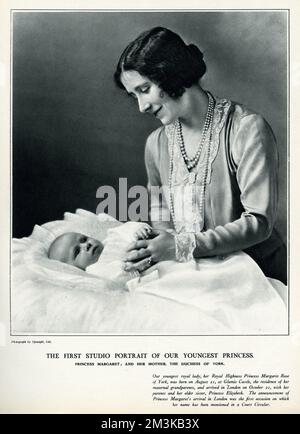 Principessa Margherita e sua madre la Duchessa di York 1930 Foto Stock