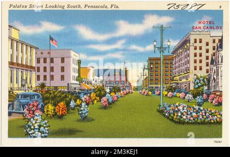 Palafox Street guardando verso sud, Pensacola, Florida , Città e paesi, Tichnor Brothers Collection, Cartoline degli Stati Uniti Foto Stock