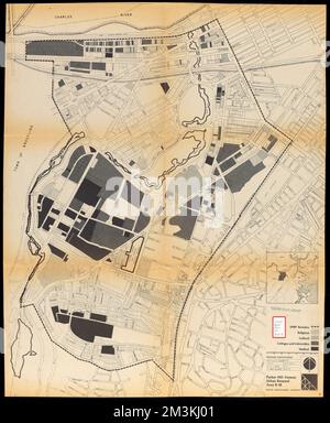 Parker Hill-Fenway area urbana di rinnovamento r-48 : istituzioni esistenti, Fenway Boston, Mass., Mappe, Mission Hill Boston, Mass., Mappe, Longwood Medical Area Boston, Mass., Mappe, istituzioni religiose, Massachusetts, Boston, Mappe, strutture per le arti, Massachusetts, Boston, Mappe, Università e college, Massachusetts, Boston, Mappe, Strutture sanitarie, Massachusetts, Boston, Mappe, pianificazione della città, Massachusetts, Boston, Mappe, rinnovamento urbano, Massachusetts, Boston, Mappe Foto Stock