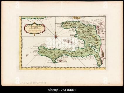 La partie Francoise de l'isola de Saint Domingue , carte nautiche, Haiti, prime opere del 1800, carte nautiche, Hispaniola, prime opere del 1800, Haiti, Mappe, prime opere del 1800, Hispaniola, Mappe, prime opere del 1800 Norman B. Leventhal Map Center Collection Foto Stock