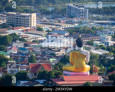 Vista dall'alto di Nakhon Sawan, Thailandia Foto Stock