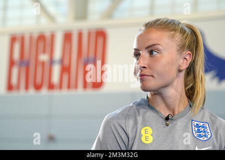 Foto del file datata 21-06-2022 di Leah Williamson, nominato capitano dell'Inghilterra per il Campionato europeo delle Donne. Data di emissione: Venerdì 16 dicembre 2022. Foto Stock