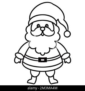 Babbo Natale. Illustrazione JPEG per adesivi, creazione di motivi, sfondo, carta da imballaggio, cartoline, modello di design, tessuto, abbigliamento. Foto Stock