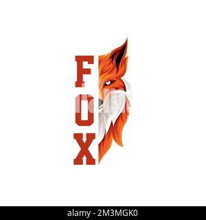 Disegno dell'illustrazione del vettore della volpe. Icona Fox. Design di lusso Fox Illustrazione Vettoriale