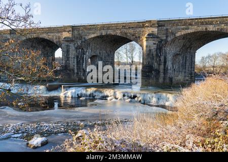 Inverno ad Alston Arches, Haltwhistle, Northumberland Foto Stock