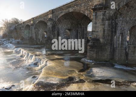 Inverno ad Alston Arches, Haltwhistle, Northumberland Foto Stock