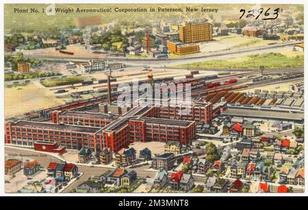 N. impianto 1 di Wright Aeronautical Corporation a Paterson, New Jersey , Industrial facilities, Tichnor Brothers Collection, cartoline degli Stati Uniti Foto Stock