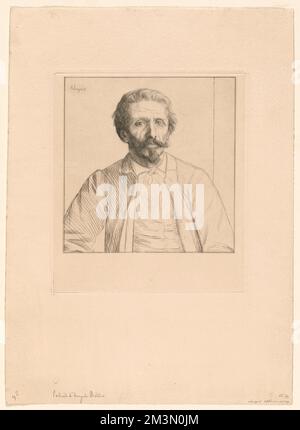 Portrait d'Auguste Delâtre , Engravers, Delâtre, Auguste, 1822-1907, Alphonse Legros (1837-1911) Foto Stock