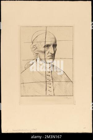 Portrait de S.E. le Cardinal Manning (1st Plate) , Cardinali, Manning, Henry Edward, 1808-1892, Alphonse Legros (1837-1911) Foto Stock