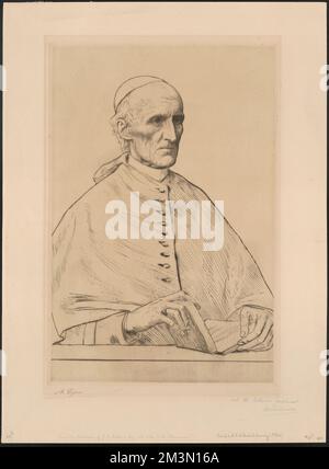 Portrait de S.E. le Cardinal Manning (1st Plate) , Cardinali, Manning, Henry Edward, 1808-1892, Alphonse Legros (1837-1911) Foto Stock