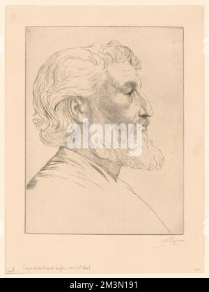 Portrait de Sir Frederick Leighton, P.R.A. (2nd Plate) , Artists, Leighton of Stretton, Frederic Leighton, Barone, 1830-1896, Alphonse Legros (1837-1911) Foto Stock