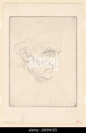 Portrait du Cardinal Manning (3rd Plate) , Cardinali, Manning, Henry Edward, 1808-1892, Alphonse Legros (1837-1911) Foto Stock