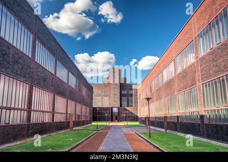 27 luglio 2022, Essen, Germania: Museo del disegno dei puntini rossi nel complesso commemorativo dell'unesco di Zollverein Foto Stock