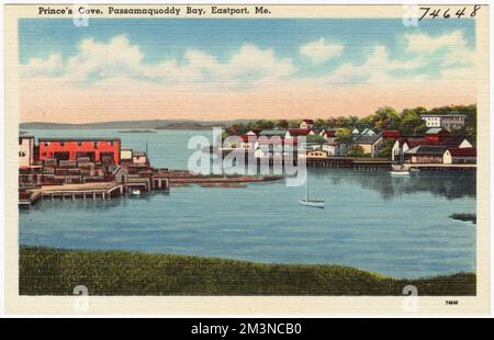 Prince's Cove, Passaquoddy Bay, Eastport, Me. , Seas, Tichnor Brothers Collection, cartoline degli Stati Uniti Foto Stock