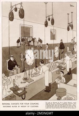 Gadget razionali per i tuoi buoni di William Heath Robinson Foto Stock