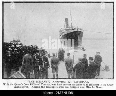 SS Megantic in arrivo a Liverpool Foto Stock