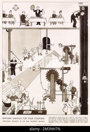 Gadget razionali per i tuoi buoni di William Heath Robinson Foto Stock