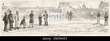 Un campo da bowling Foto Stock