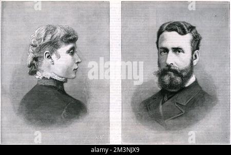 Principessa Vittoria d'Assia e principe Luigi Battenberg Foto Stock