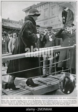 La principessa Maria sbarcò a Calais, 1922 Foto Stock