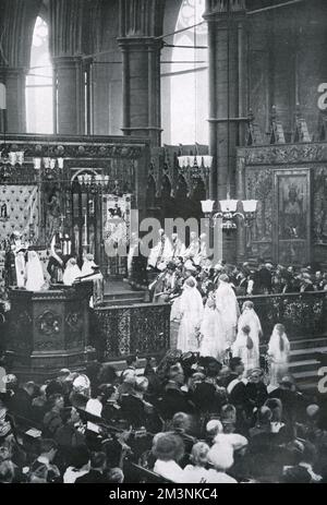 Matrimonio della principessa Maria e del visconte Lascelle, 1922 Foto Stock