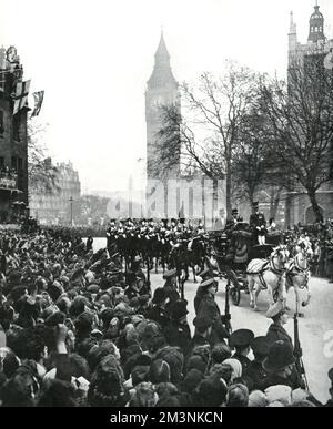 Matrimonio reale 1947 - processione all'Abbazia Foto Stock