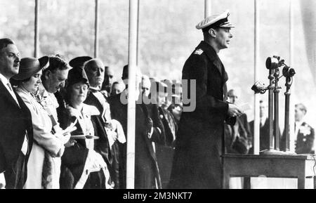 Re Giorgio vi apre Empire Exhibition, Glasgow 1938 Foto Stock