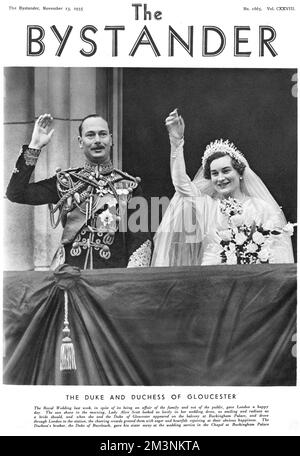 Matrimonio reale 1935 - Duca e Duchessa di Gloucester Foto Stock