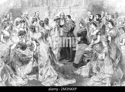 Matrimonio reale 1882 -- Principe Leopoldo, Duca di Albany Foto Stock