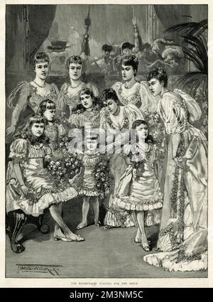 Matrimonio reale 1893 - damigelle d'onore Foto Stock