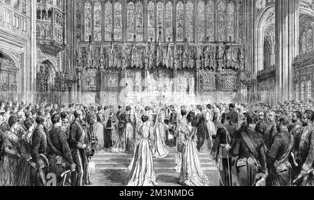 Royal Wedding 1891 - nella Cappella di San Giorgio Foto Stock