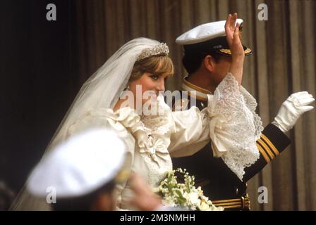 Matrimonio reale 1981 - Principe Carlo e Lady Diana Spencer Foto Stock