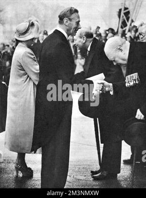 Visita reale al Festival of Britain, South Bank, Londra Foto Stock