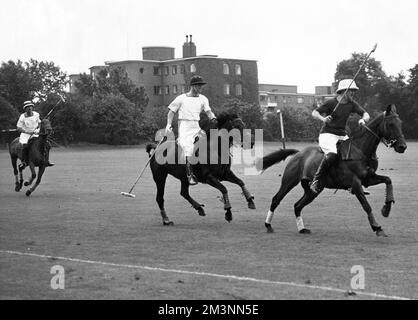 Il principe Philip gioca a polo Foto Stock