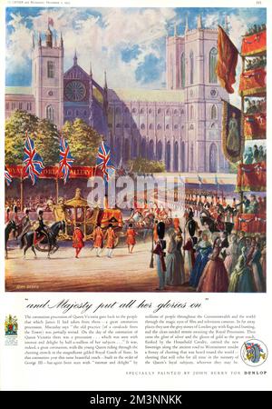 Pubblicità della Queen Victoria Coronation Dunlop Foto Stock