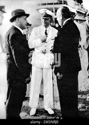 Capitano Hans Langsdorff dell'ammiraglio Graf Spee Foto Stock