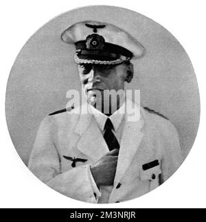 Capitano Hans Langsdorff dell'ammiraglio Graf Spee Foto Stock