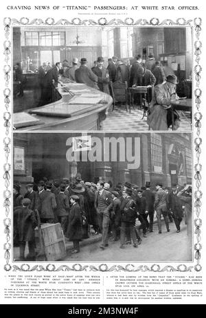 Titanic - Craving News presso gli uffici della White Star Foto Stock