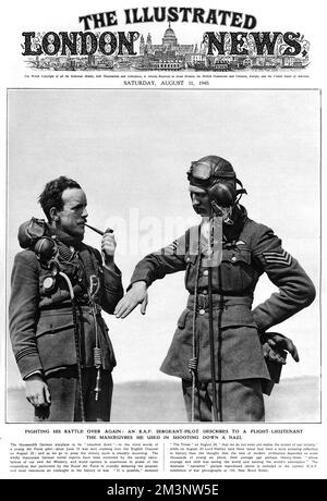 I piloti della seconda guerra mondiale discutono le manovre, 1940 Foto Stock