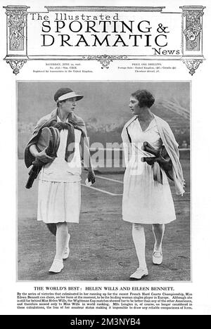 Helen Wills e Eileen Bennett Foto Stock