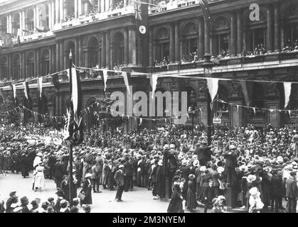 Parata della vittoria in occasione della giornata della Pace, 19 luglio 1919 Foto Stock
