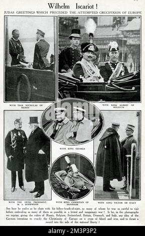 Kaiser Wilhelm con capi di stato europei prima della prima guerra mondiale Foto Stock
