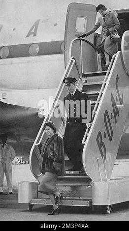 La principessa Elisabetta e il principe Filippo in Canada Foto Stock