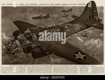 Bombardiere American Flying Fortress di G. H. Davis Foto Stock