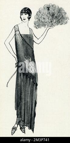 Donna in abito flapper 1923 Foto Stock